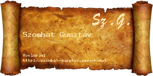 Szombat Gusztáv névjegykártya