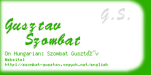 gusztav szombat business card